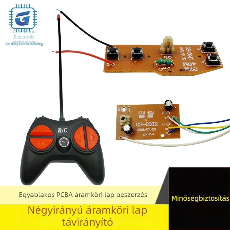 Négycsatornás áramkörös PCB távirányítós játékautóhoz — alaplap modul elektronikus chippel