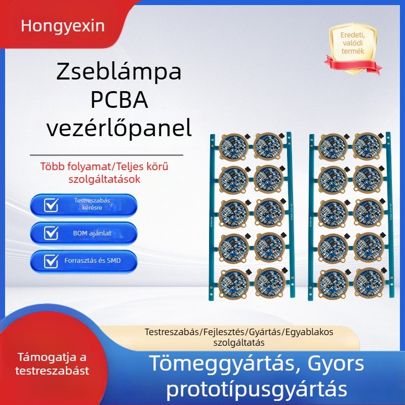 Nagy teljesítményű LED zseblámpa PCBA áramkör és vezérlőpanel tervezése