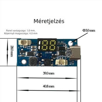 Kézben tartható ventilátorhoz tervezett áramkör digitális kijelzővel, csapágy nélküli kis ventilátorral