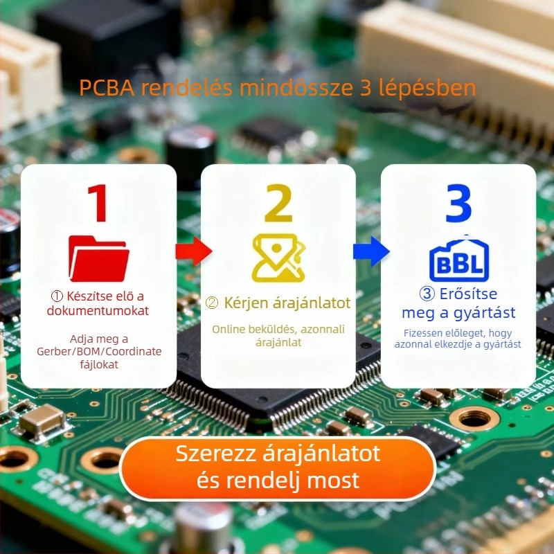 PCB-összeszerelés és SMT prototípus-készítés kávéfőző vezérlőpanelhez, alaplap és mikrokontroller