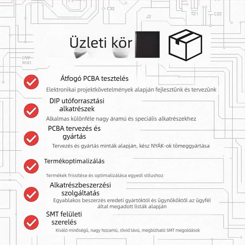 PCBA munka és anyagokkal együtt, egyedi PCB, tételes prototípus-készítés, SMT szerelés