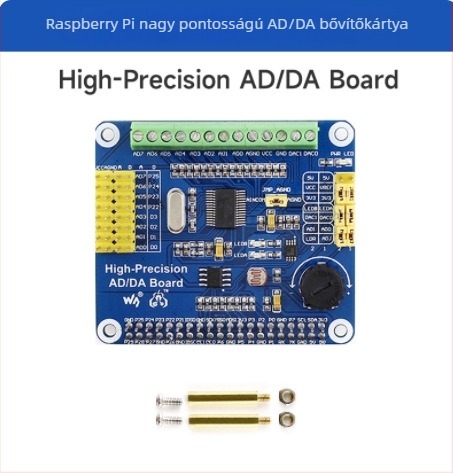 Raspberry Pi 4 Model B 3B+ bővítőpanel – magas precíz AD/DA konverterrel, fejlesztő modul