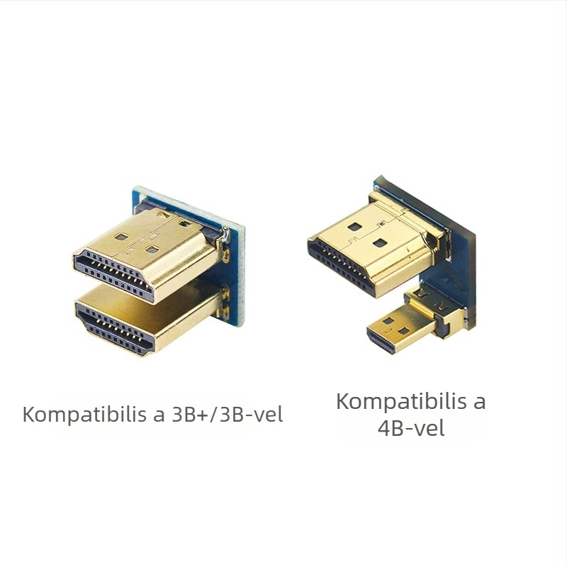 Raspberry Pi 4B Micro HDMI–HDMI adapter Raspberry Pi 3B+/3B kijelzőhöz
