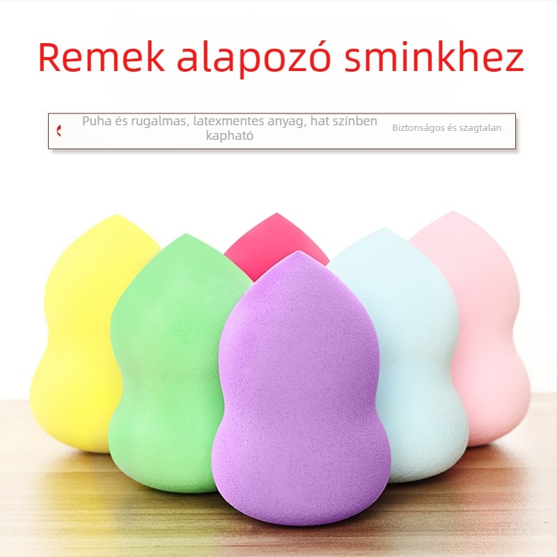 Red Makeup Diary hidrofíliás puderpúder puff dobozos formájú tök alakú szivacs, poliuretánhab, nedvesítés hatására megnő, nedves és száraz használatra, 40×60 mm