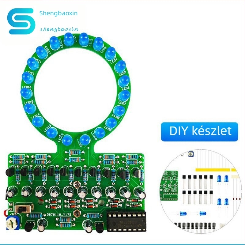 CD4017 kör alakú gradient LED futó fény DIY elektronikai készlet TJ-56-522