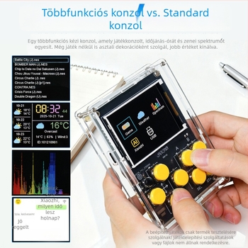 Hordozható DIY elektronikai készlet, időjárás-óra, zenei spektrum, Xiaozhi AI robot, NES kézi játékkonzol