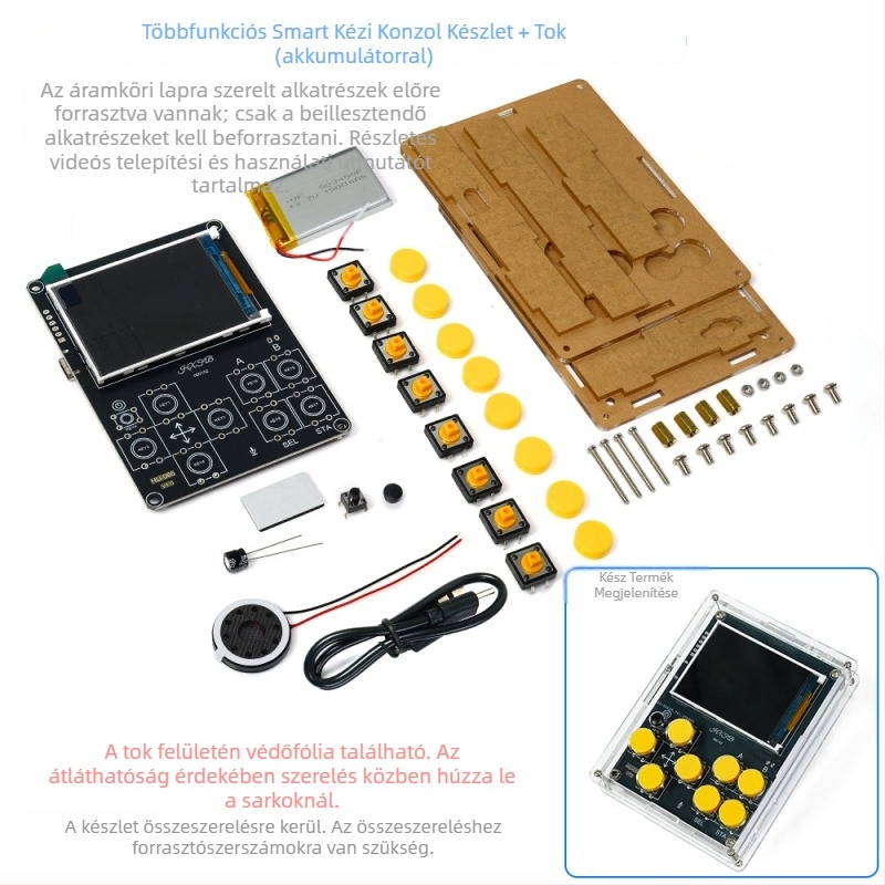 Hordozható DIY elektronikai készlet, időjárás-óra, zenei spektrum, Xiaozhi AI robot, NES kézi játékkonzol