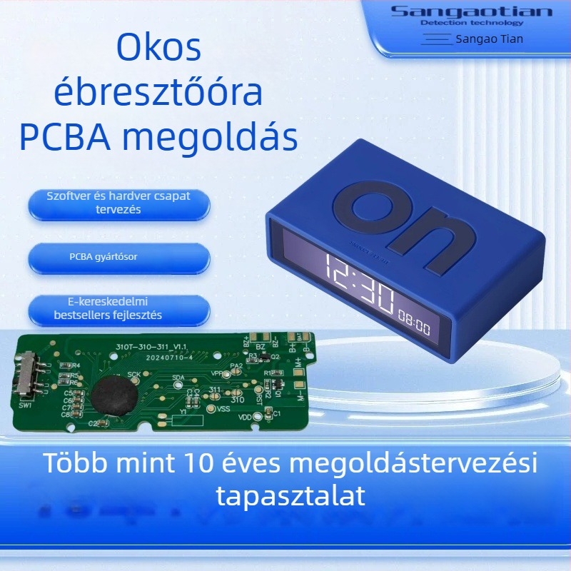 Intelligens ébresztőóra alaplap fejlesztése és PCBA áramkörök tervezése, gyártása.