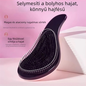 Nagy méretű műanyag hajfésű a haj simításához