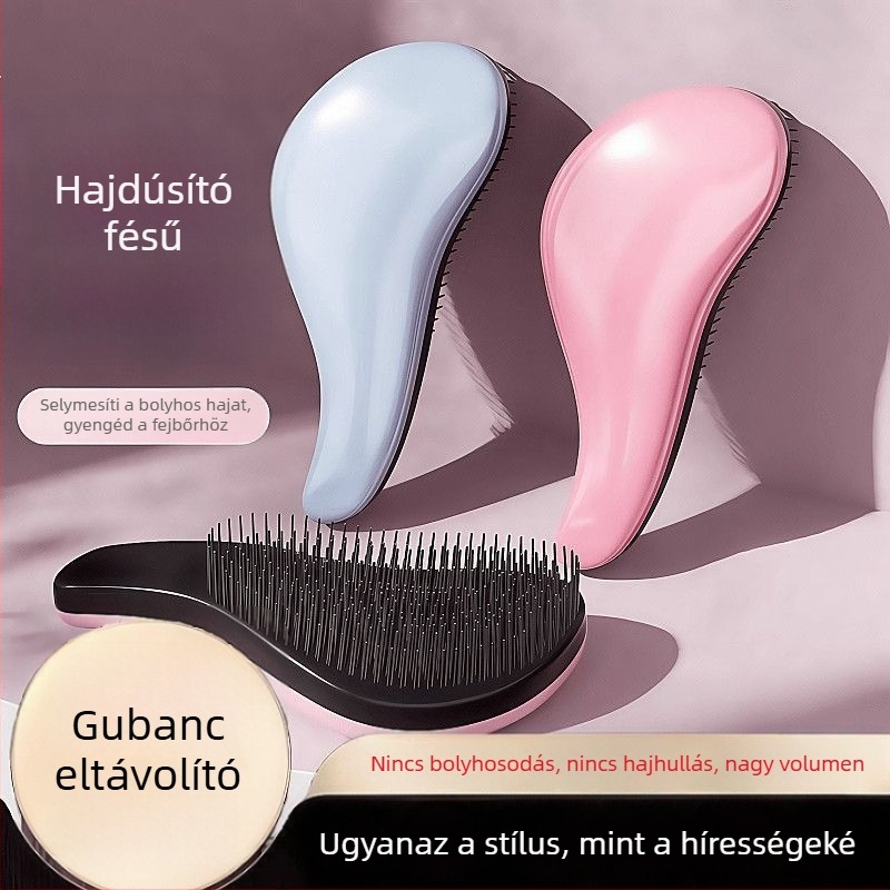 Nagy méretű műanyag hajfésű a haj simításához