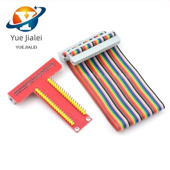 T-típusú GPIO bővítőlemez Raspberry Pi-hoz 40-pines színes kábelrel Raspberry Pi 4B/3B+/ZERO/W