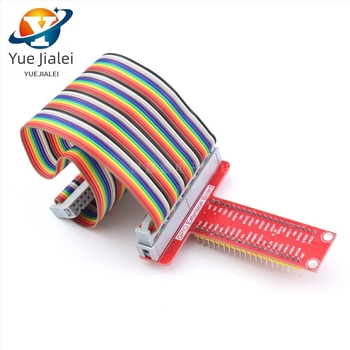 T-típusú GPIO bővítőlemez Raspberry Pi-hoz 40-pines színes kábelrel Raspberry Pi 4B/3B+/ZERO/W
