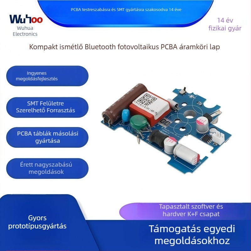 Kompakt Bluetooth PV PCBA áramkörlap személyre szabott vezérléssel, prototípus és fejlesztés
