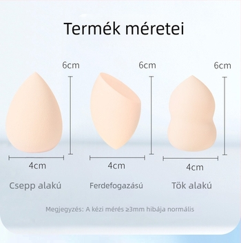 Dupla használatú sminkszivacs (nedves vagy száraz), puha és sima felülettel a tökéletes felvitelhez, nem hagy nyomot a púderrel, egyenként csomagolva OPP zacskóban.