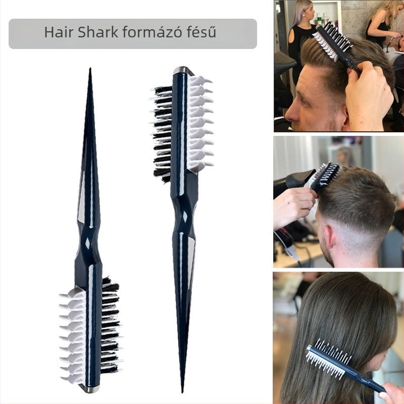 Cápa alakú hajformázó fésű, többfunkciós hajformázó fésű