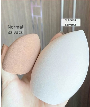 Tojás alakú, óriás méretű hidrofíliás sminkszivacs – rendkívül puha