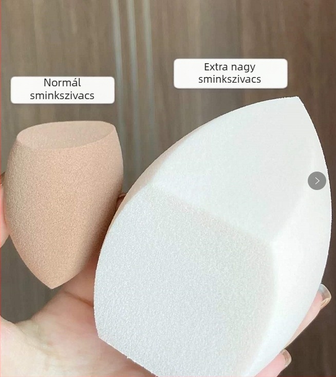 Tojás alakú, óriás méretű hidrofíliás sminkszivacs – rendkívül puha