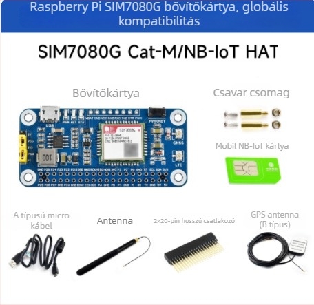 Raspberry Pi 4 SIM7080G bővítőlap IoT-hoz NB-IoT EMTC GNSS