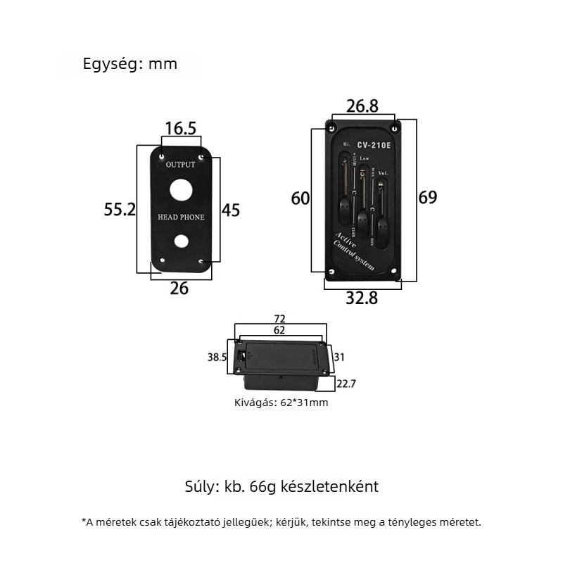 Aktív piezoelektromos hegedű pickup