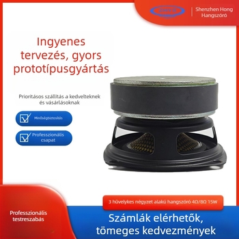 3 hüvelykes teljes frekvenciájú hangszóró, 4 Ω / 8 Ω, 15 W Bluetooth hangszerhangszóró