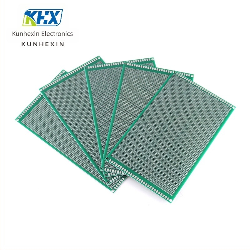 KHX FR-4 kétszintes perforált prototípus tábla, 10×15 cm, ónos bevonat