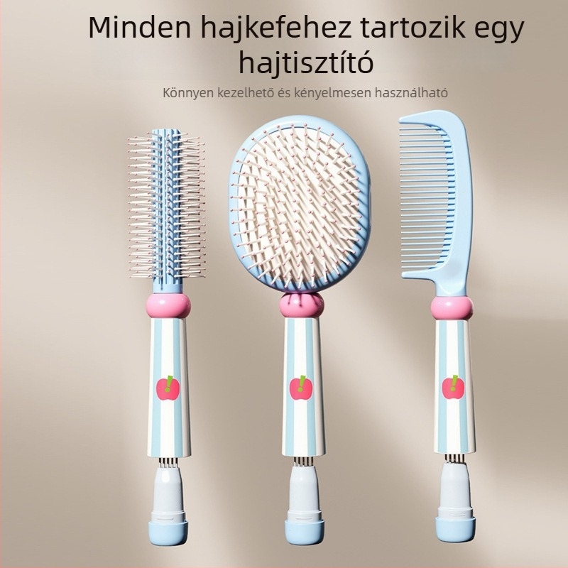 InStyle stílusú krém színű légpárnás hajkefe, a haj volumenéért és a fejbőr masszírozásáért, otthoni göndörítéshez