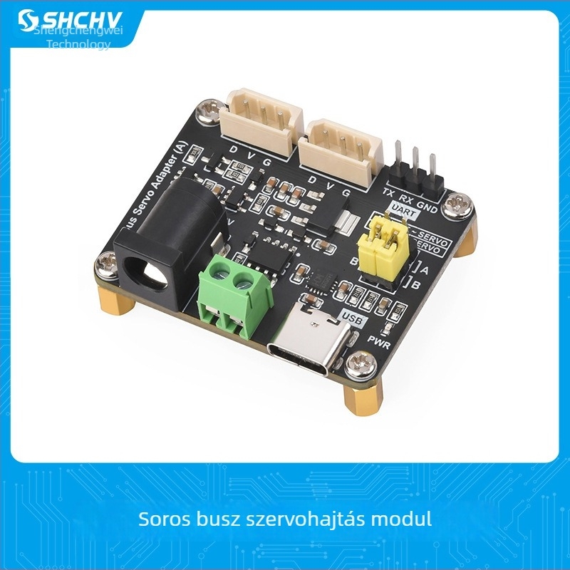 ST/SC soros buszos servo meghajtó panel tápegységgel, robot, UART Raspberry Pi