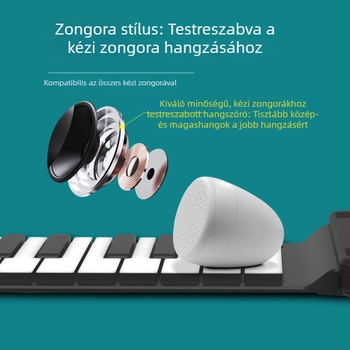 Roll-up zongorás hangfal hangszerhez, hordozható asztali kis hangfal, magas minőségű ABS + kürt anyag