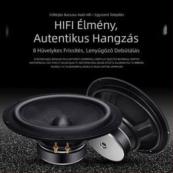 8 hüvelykes karbon szálas golyó alakú autóhifi mélynyomó, 6 Ω, 50/80 W, horn típusú hangszóró