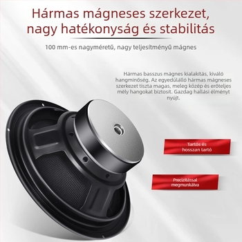 8 hüvelykes karbon szálas golyó alakú autóhifi mélynyomó, 6 Ω, 50/80 W, horn típusú hangszóró