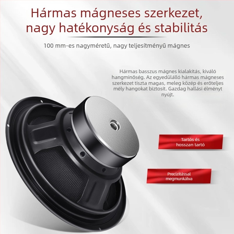 8 hüvelykes karbon szálas golyó alakú autóhifi mélynyomó, 6 Ω, 50/80 W, horn típusú hangszóró