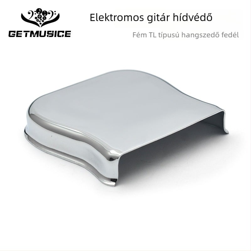 Fém hídvédő fedél elektromos gitárhoz, Tele-stílusú pickup fedél, méretei 93 × 84,5 mm, hangszertartozék
