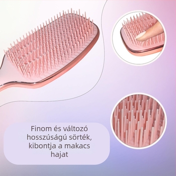 Légpárnás fejbőrmasszírozó kefe otthoni használatra, hosszú göndör hajhoz, hordozható, fejmasszázs és samponozás