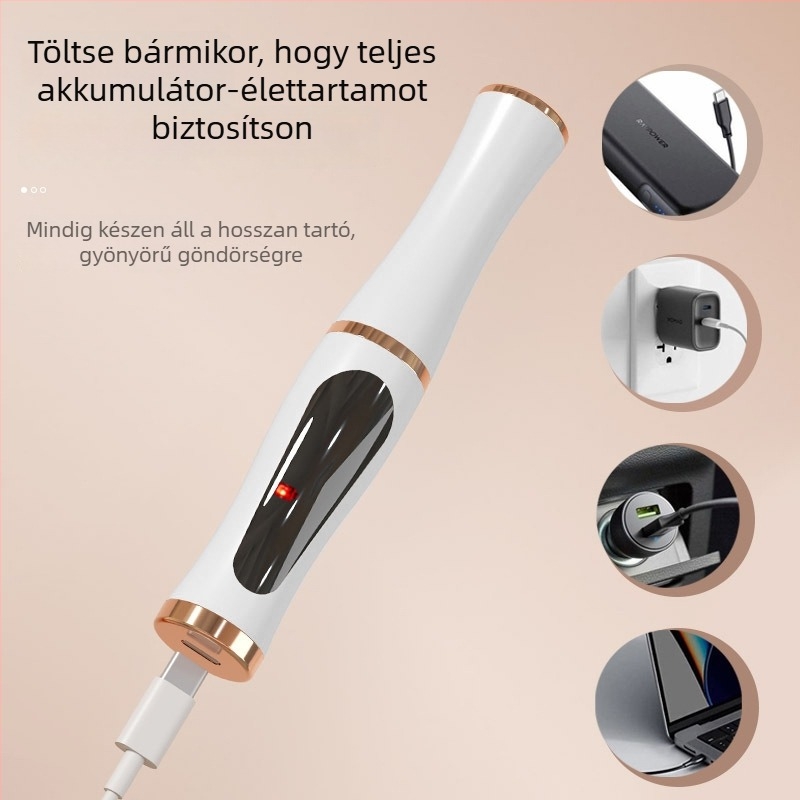 Iontechnológiás elektromos szempilla göndörítő, újratölthető, fűtéses, hosszú tartású