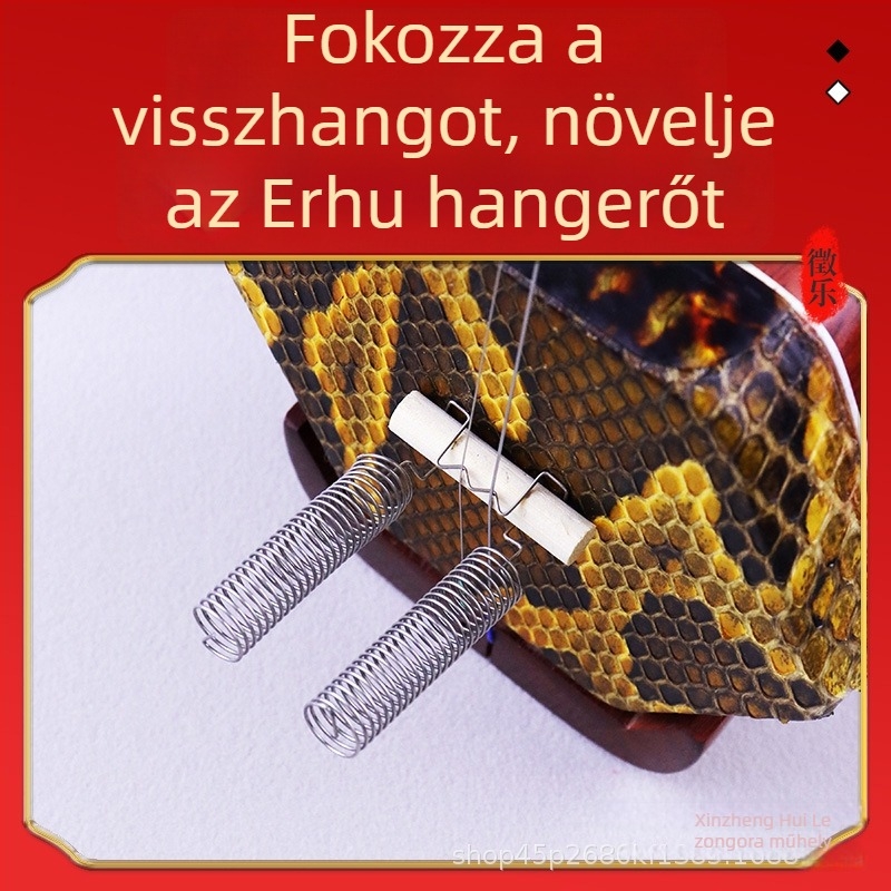 Erhu rugós hídkiegészítő a gazdagabb rezonanciáért és a hangosabb hangért, fém huzal és bambusz híd alkatrészek