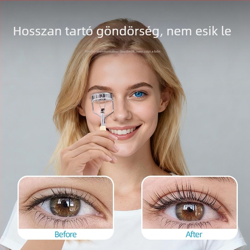 Kezdőknek szóló hordozható szempilla göndörítő – segéd a göndörítéshez, hosszú tartású, napraforgó mintával
