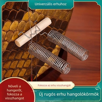 Erhu rugós hangolókulcsok acélsodronnyal, bambusz kiegészítő a fokozott rezonanciáért