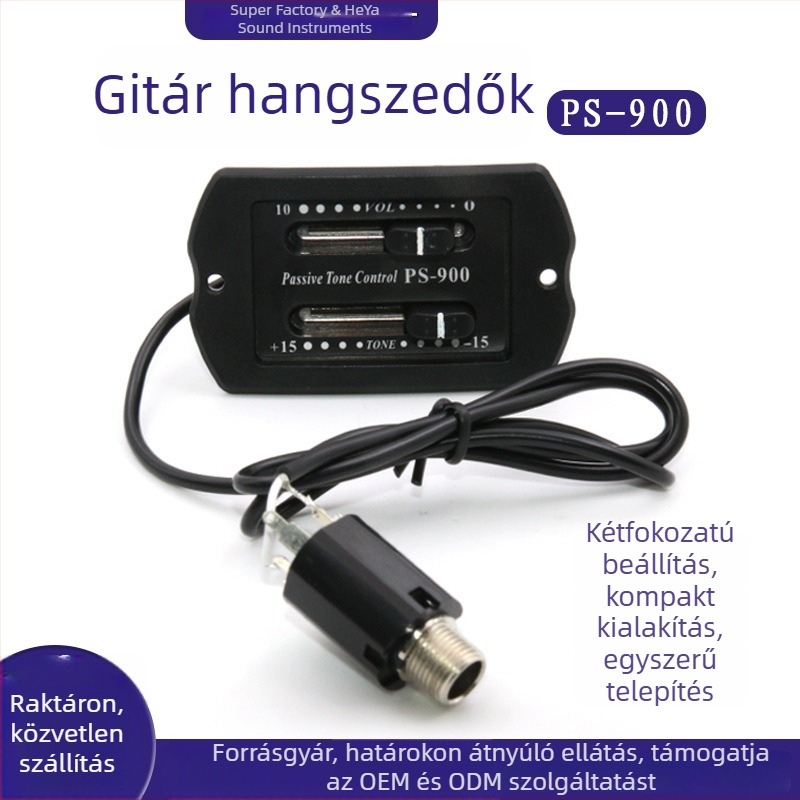 Folk gitár EQ, 2-szintű pickup, akkumulátor nélkül, PS-900 kiegészítő