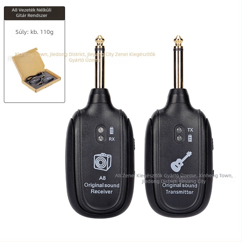 6,5 mm-ről 3,5 mm-re audioadapter hangszórókhoz, gitárhoz, mikrofonhoz, elektromos gitárhoz, Bluetooth konverter A8