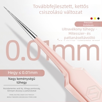 316-os rozsdamentes acél akneeszköz-készlet: pattanás-tűk és mitesszer-eltávolító csipesz