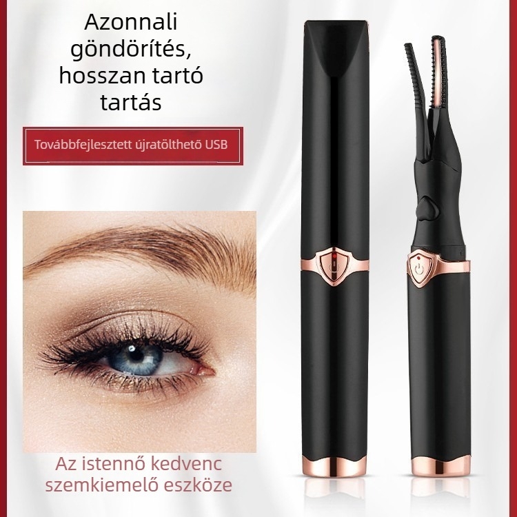 Elektromos melegítő szempillagöndörítő, USB töltéssel, hosszú ideig tartó görbítés