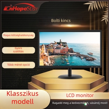 23.6/21.5/18.5 hüvelykes LCD-monitor megfigyelő szobai használatra – asztali TFT kijelző LED háttérvilágítással, 16:9, 1366x768, bemenetek: DVI, HDMI, VGA és audió