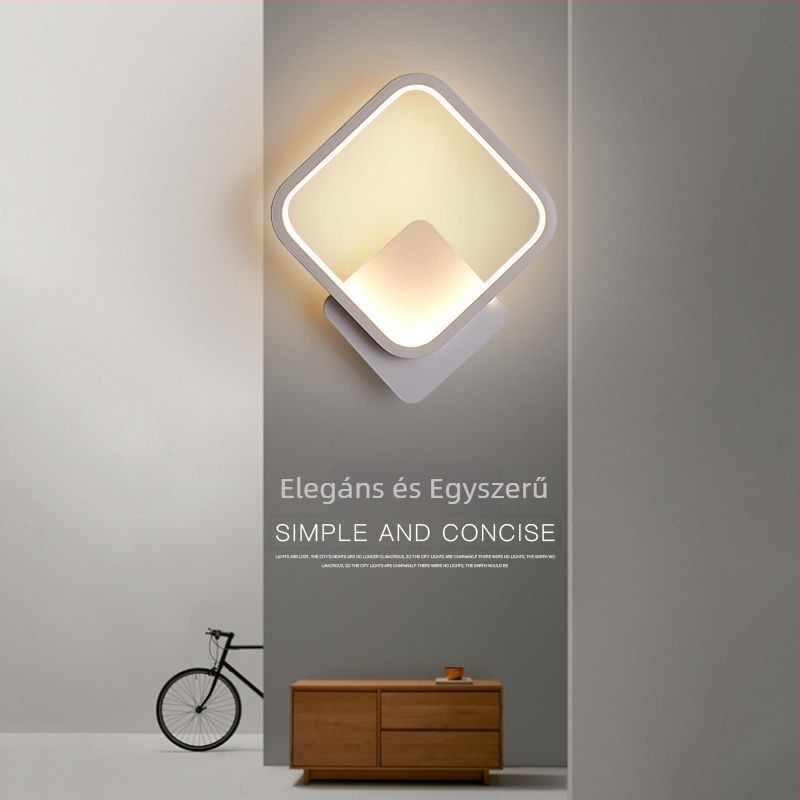 Modern minimalista LED falikar éjjeliszekrényhez, hálószobába és folyosóra