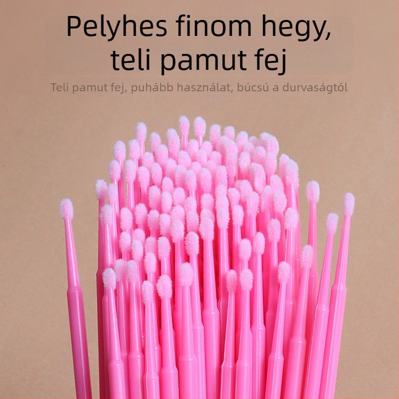 Egyszer használatos nano smink-pálcikák, kis fej, hordozható doboz