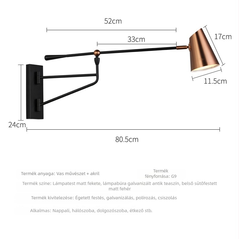 LED falikar az ágy mellé és fürdőszobai csillár, hangulatos világítás, modern minimál stílus