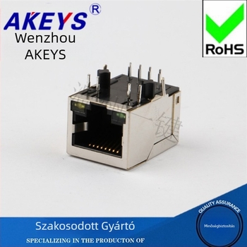 KLB-HR91105A-100 Mbps Hálózati interfész RJ45 csatlakozóval, LED-jelzőfénnyel és szűrővel ellátott transzformátor