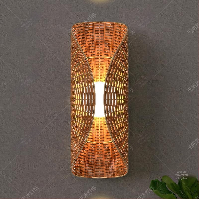 Wabi-Sabi stílusú retro falikar a nappaliba, japán Zen dizájn, tervező LED lámpa a hálószobába