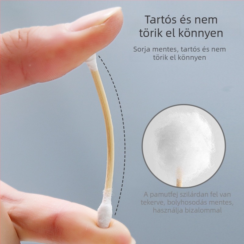 Egyszer használatos sminkeltávolító vattapálcikák, babáknak készült tisztító vattapálcikák, új kör alakú hengeres csomagolás a smink előtti ápoláshoz
