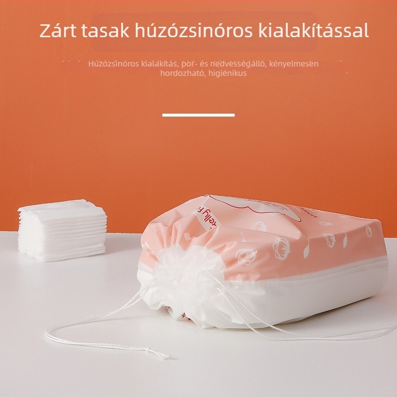 KELLY FACE vast szélű, kétoldalas sminklemosó pamut korongok – kettős hatás, 100 db