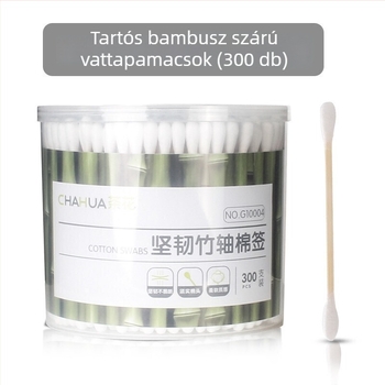 Camellia fa pamut pálcikák, 300 db, dupla végű sminklemosáshoz